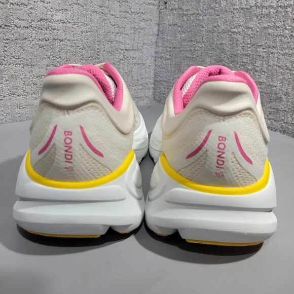 Hoka One One Bondi 9 Women's Size 10D US Alabaster Birch Running Shoes 1162014 - Picture 4 of 11